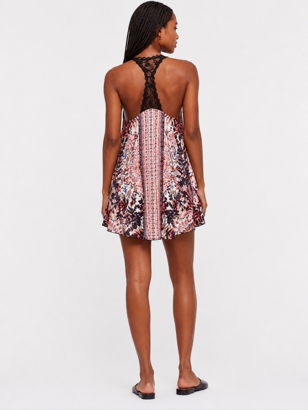 NWT Free People Floral V-Neck Slip Dress in Multicolor Size M - Picture 6 of 8